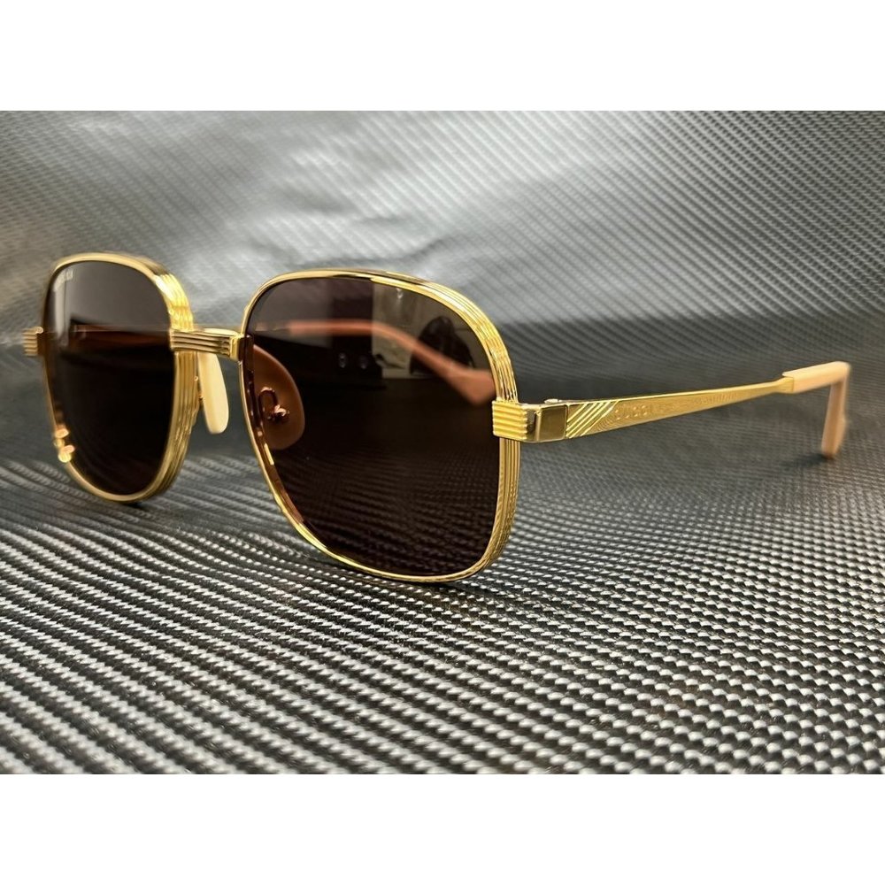 Gucci Gold Men's 55mm Sunglasses